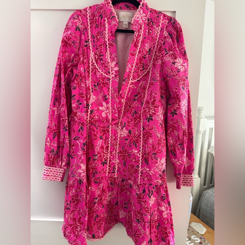 Lilly Pulitzer Long Sleeve Rickrack Dress